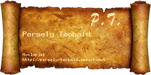 Persely Teobald névjegykártya